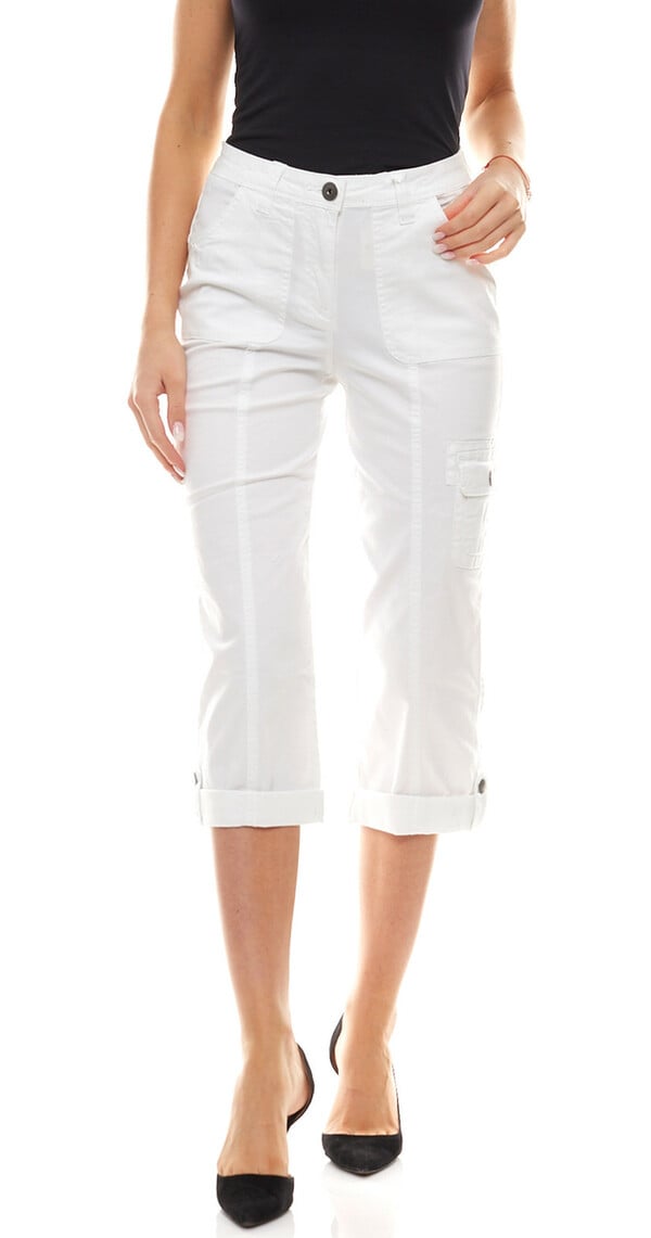 Bild 1 von BOYSEN´S Hose Sommer-Hose moderne Damen 7/8-Hose mit Zip-Fly-Verschluss Weiß