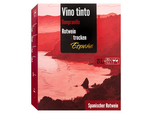 Vino Tinto Tempranillo Spanien Bag-in-Box trocken, Rotwein 2022