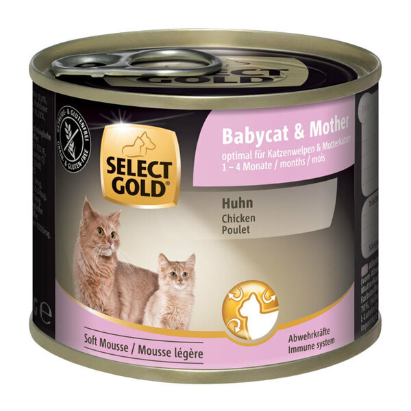 Bild 1 von SELECT GOLD Babycat & Mother Soft Mousse Huhn 12x200 g