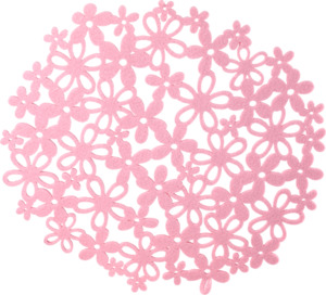 Dekorieren & Einrichten Platzset Filz, Blumen rosa