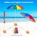 Bild 4 von COSTWAY Sonnenschirm, LxB: 250,00x250,00 cm, Strandschirm mit Verankerung