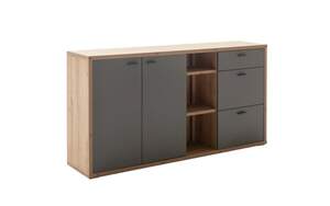 MCA furniture - Sideboard Lizzano in Royal grey/Balkeneiche-Nachbildung