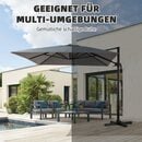 Bild 3 von EROMMY Sonnenschirm Rechteckiger Terrassenschirm für Garten und Balkon, LxB: 374,00x285,00 cm, 360° drehbar, 5-fach verstellbar, ohne Schirmständer