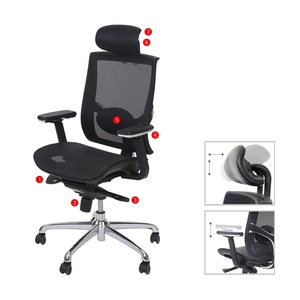 Bürostuhl MCW-A55, Schreibtischstuhl Drehstuhl, Kunstleder Textil ISO9001 schwarz