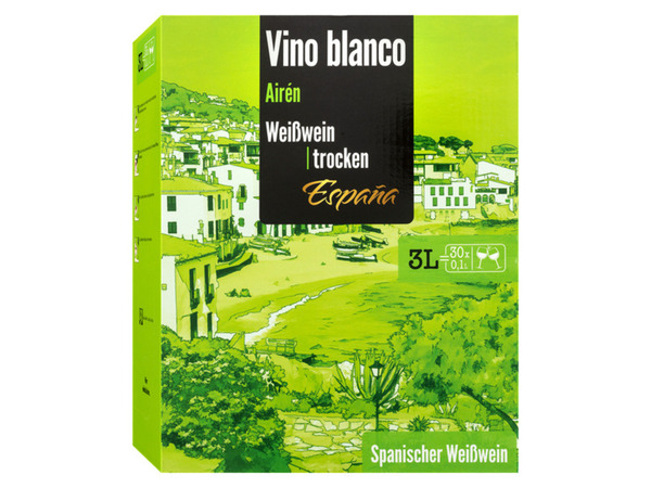 Bild 1 von Vino Blanco Airén España trocken Bag-in-Box, Weißwein 2022