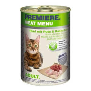 PREMIERE Meat Menu Adult Rind, Pute & Kaninchen 24x400 g