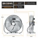 Bild 3 von Brandson Windmaschine, 53,5 cm Durchmesser, Ventilator Retro, 160W, Bodenventilator, hoher Luftdurchsatz, neigbar