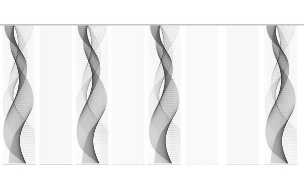 Bild 1 von Schiebevorhang Set 8tlg. grau Maße (cm): B: 60 H: 245 Gardinen & Sichtschutz