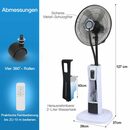 Bild 2 von TolleTour Standventilator Verdunstungskühler Ventilator mit Wasser Kühlung,Timer,Fernbedienung