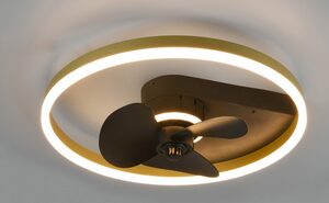 TRIO Leuchten LED Deckenleuchte Borgholm, Timerfunktion, Ventilatorfunktion, LED fest integriert, Warmweiß, mit Ventilator, Fernbedienung., Leuchte/ Ventilator getrennt schaltbar