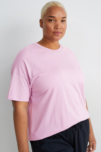 C&A T-Shirt mit Ketten-Applikation, Lila, Größe: 46