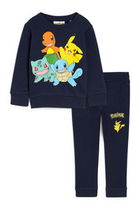 C&A Pokémon-Set-Sweatshirt und Jogginghose-2 teilig, Blau, Größe: 110