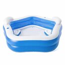 Bild 1 von Bestway Pool FUN Pool Komplettset, Fünfeck Aufstellpool 213x206x69cm Planschbecken (Gartenpool ohne Pumpe Set, Gross, Aufstellbecken, Familienpool, Kinderpool), Schwimmbecken für Garten, Schwi