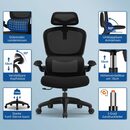 Bild 4 von Daccormax Chefsessel Bürostuhl, Drehstuhl, Schreibtischstuhl, Chefsessel, Bürostuhl ergonomisch mit verstellbarer Armlehnen, Lendenwirbelstütze, Atmungsaktiver Netzstuhl, Wippfunktion von 90