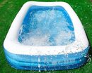 Bild 2 von BESTWAY Rechteckpool aufblasbarer Pool, 850L, 305x183x46cm Ablassventil robust Aufstellpool (groß, eckig, rechteckig, ‎Inkl. 2 Wasserkanonen 66cm), Kinderplanschbecken Planschbecken Kinderpoo