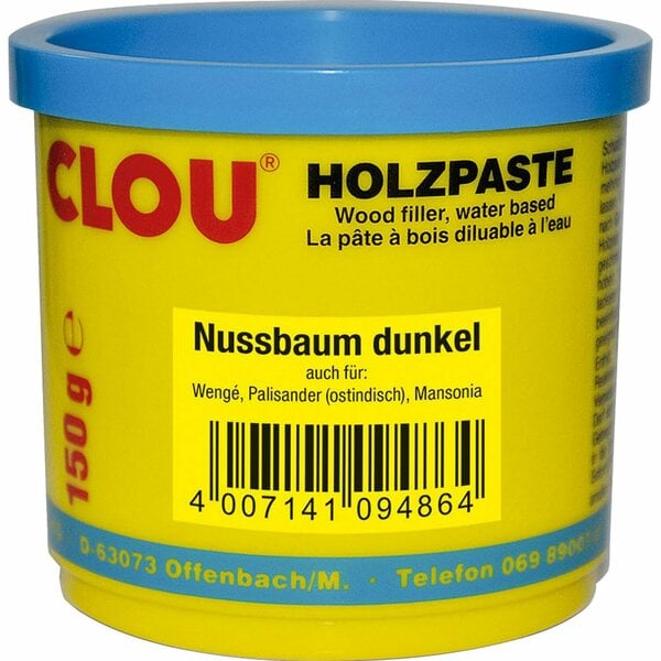 Bild 1 von Clou Holzpaste wasserverdünnbar Nussbaum Dunkel 150 g