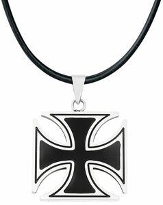 etNox hard and heavy Anhänger - Black Iron Cross - für Männer