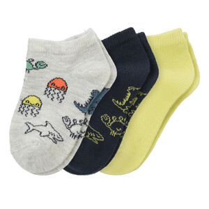 3 Paar Baby Sneaker-Socken im Muster-Mix