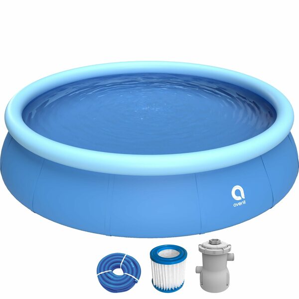 Bild 1 von Avenli Quick-Up Pool Prompt Set Pool 420 x 84 cm (Aufstellpool Komplettset), Swimmingpool inklusive Filterpumpe und Filterkartusche