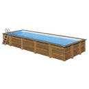 Bild 1 von Einbau-/Aufstellpool-Set 'Mint' Holz 1010 x 418 x 146 cm