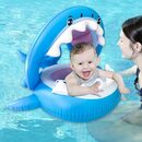 Bild 4 von Heikoeco Schwimmbecken Baby Schwimmring mit Sonnenschutz Baldachin Shark Aufblasbarer