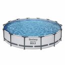 Bild 1 von Bestway Framepool Steel ProMAX Pool Komplettset Rund Aufstellpool 305x76cm Planschbecken (Gartenpool ohne Pumpe Set, Gross, Aufstellbecken, Familienpool, Kinderpool), Schwimmbecken für Garten,