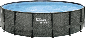 Summer Waves Elite Pool Ø 488 x 122 cm, Rattan grau