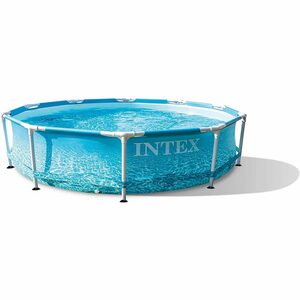 Intex Framepool Intex Frame Pool Set Beachside rund 305 x 76 cm (2 (Einzelbecken), Schneller Aufbau