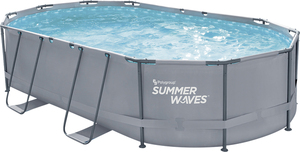 Summer Waves Active Pool oval anthrazit 488 x 305 x 107 cm