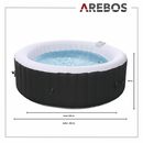 Bild 4 von Arebos Whirlpool Rome 208 cm Spa Pool Heizung Massage Aufblasbar Rund, (Set)