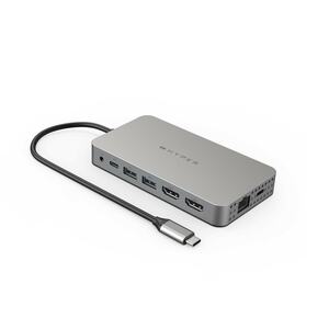 HyperDrive Duel HDMI 10-in1 Travel Dock für M1 MacBook silber