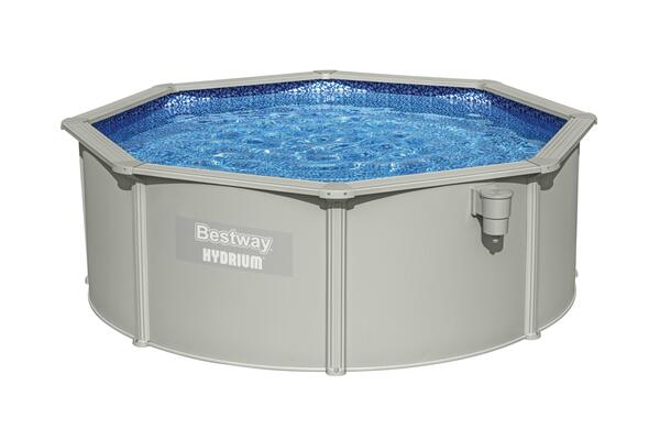 Bild 1 von Bestway® Hydrium™ Stahlwandpool Komplett-Set mit Sandfilteranlage Ø 360 x 120 cm, granitgrau, rund