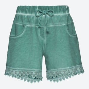 Damen-Shorts mit Spitze am Beinabschluss