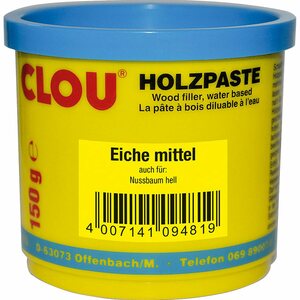 Clou Holzpaste wasserverdünnbar Eiche Mittel 150 g