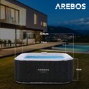 Bild 4 von Arebos Whirlpool 2400 W, aufblasbar, In- & Outdoor, 4 Personen, 154x154 cm, (Set, Komplett-Set)