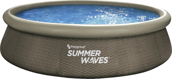 Bild 1 von Summer Waves Quick Pool aufblasbar Rattan braun Ø 366 x 76 cm