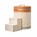 Bild 1 von HOME DELUXE Pool Cold Tub / Badefass (70cm) ARUM (Komplett-Set, inkl. Abdeckung & Treppe), aus nordischer Fichte, mit integriertem Sitz I Eisfass, Eispool