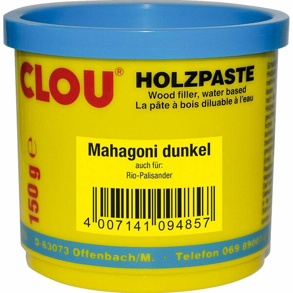 Bild 1 von Clou Holzpaste wasserverdünnbar Mahagoni Dunkel 150 g