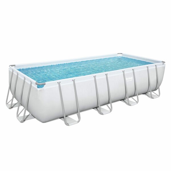 Bild 1 von BESTWAY Pool Power Steel Pool Swimmingpool Sandfilter Leiter Cover 549x274x122cm (56466)