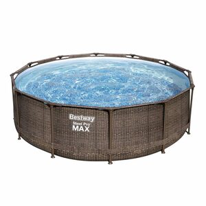 BESTWAY Pool Steel Pro Max Frame Pool Set rund Filterpumpe Leiter braun 366x100cm (Artikelnummer des Herstellers Bestway®: 56709)