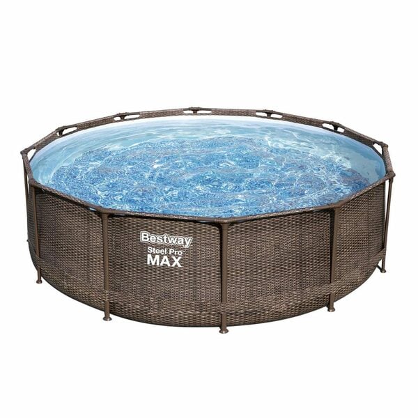 Bild 1 von BESTWAY Pool Steel Pro Max Frame Pool Set rund Filterpumpe Leiter braun 366x100cm (Artikelnummer des Herstellers Bestway®: 56709)