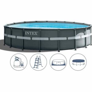 Intex Framepool Intex Ultra XTR Frame Pool Komlpettset 488 x 122 c (Komplett-Set), Sicherheitsleiter