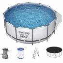 Bild 1 von BESTWAY Framepool Bestway Steel Pro MAX Frame Pool Komplettset 366 x (Komplett-Set), Sicherheitsleiter