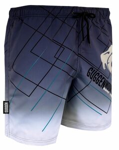 GUGGEN Mountain Badehose Badehose Herren Schnelltrocknende Badeshorts B2 Schnelltrocknende Badeshorts mit Kordelzug kariertes Muster mit Logo