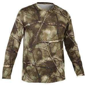 Jagdshirt langarm 100 TREEMETIC atmungsaktiv camouflage