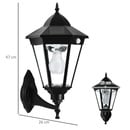 Bild 3 von Outsunny Wandleuchte Wandlampe Terrassenleuchte Gartenlampe mit Lichtsteuerung Solarbetrieben Pavill