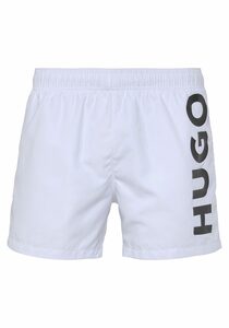 HUGO Badeshorts ABAS 10232758 01 mit großem Logo-Schriftzug auf dem Bein