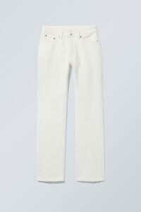 Weekday Jeans Pin mit geradem Bein Weiß, Straight in Größe 24/34. Farbe: White