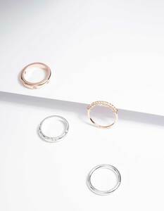 Damen Ring - 4er-Pack