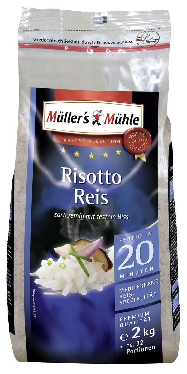 Bild 1 von Müller´s Mühle Risotto Rundkorn Reis (2 kg)